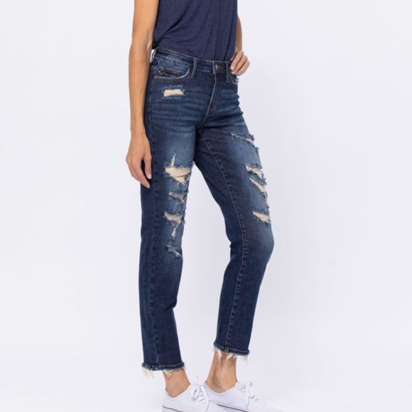 JUDY BLUE JEANS- REG &PLUS! Don't be hatin' on my Boyfriend Jeans! - Picture 8 of 8